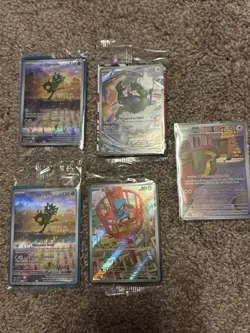 POKEMON ENGLISH 4 SEALED PROMOS & 1 ILLUSTRATION RARE [ 5 CARD MODERN LOT ] - Image 1