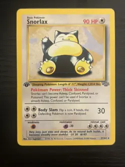 1999 Pokemon TCG Snorlax Jungle Card 27/64 1st Edition Rare Non Holo LP/MP - Image 1