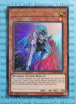 Righty Driver DUPO-EN032 Ultra Rare Yu-Gi-Oh Card 1st Edition New - Image 1