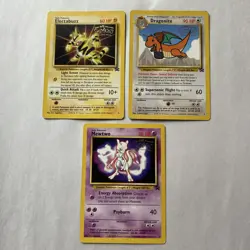 Pokemon The First Movie Black Star Promo Cards - Dragonite, Mewtwo, Electabuzz - Image 1