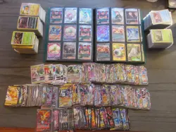 Huge Lot of Pokemon Cards with Full Arts, Ilustration Rares, EX, V, and Holos - Image 1