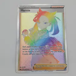 Pokemon Card - Marnie (Rainbow) Sword & Shield Base Set 208/202 Secret Rare - NM - Image 1