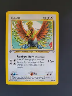1st Edition Ho-oh 18/64 Neo Revelation Set Rare Vintage Pokemon Card - NM - Image 1