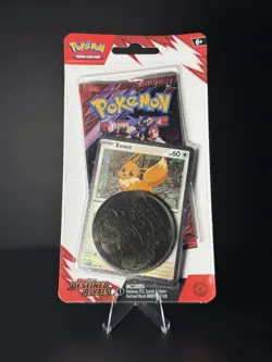 Pokemon TCG Eevee Card & Coin Blister Pack Set - Image 1