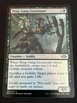 1x Sling-Gang Lieutenant (Foil) - Modern Horizons (MH1) Magic MTG - Image 1