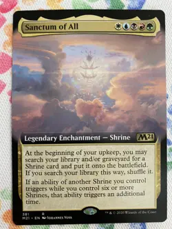 1x SANCTUM OF ALL *EXT ART* MTG M21 NM/MT Commander EDH Five-Color Shrine - Image 1