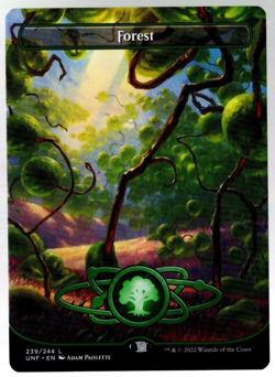 Forest 239/244 Non Foil Borderless Land Unfinity Magic The Gathering NM - Image 1