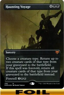 1x - Haunting Voyage - FOIL BORDERLESS #296 - Kaldheim - NM MTG - Image 1