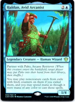 Haldan, Avid Arcanist - FOIL - Commander 2020 - 2 NM - Image 1