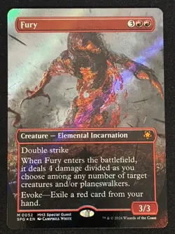 1x MTG Fury (Borderless) (Textured Foil) - Special Guests (SPG) (MH3) #52 - Image 1