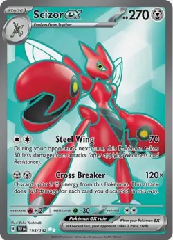 Pokemon TCG Scizor ex 195/162 Full Art Ultra Rare Temporal Forces NM/M - Image 1