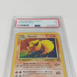 PSA 5 Pokemon Flareon 3/64 WotC Jungle Unlimited Holo Rare - Image 4