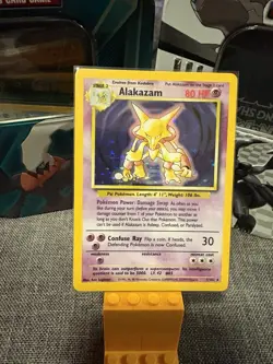 Pokemon TCG Alakazam Base Set 1/102 Holo Rare - Image 1
