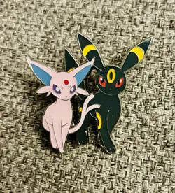 Pokemon Espeon & Umbreon Pin From Prismatic Evolutions Premium Figure Collection - Image 1