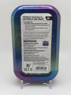 Pokemon TCG Scarlet & Violet Prismatic Evolutions Mini Tin Sealed Leafeon Art - Image 2