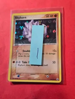2004 Pokemon EX Hidden Legends Holo #70 Rhyhorn, C, cd1 - Image 3