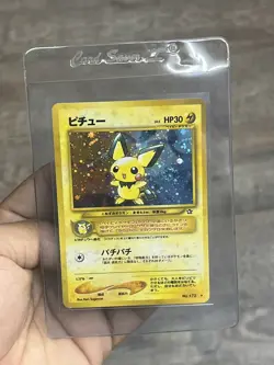 Vintage Pokemon Japanese Pichu Holo Swirl No.172 Neo Genesis Holo Rare NM - Image 1