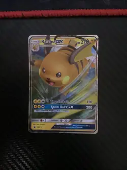 Pokemon TCG Sun & Moon Hidden Fates Raichu GX SM213 Black Star Promo NM Holo - Image 1