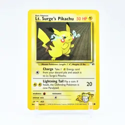 Lt. Surge's Pikachu - 81/132 Gym Heroes Unlimited Common Pokemon - NM - Image 1