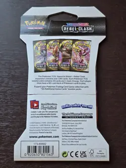 Pokemon TCG: Sword & Shield Rebel Clash Sleeved Booster Packs (Rillaboom Art) - Image 2