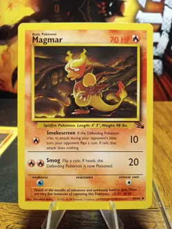 1999 Pokemon Fossil Magmar #39 VLP - Image 1
