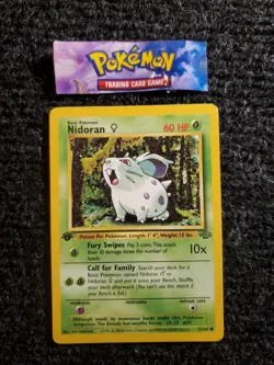 Pokemon TCG Nidoran 57/64 1st Edition Jungle NM - Image 1