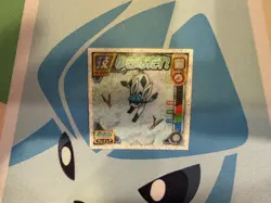 Pokemon 2007 Amada Attack Sticker Glitter Seal No.096 Glaceon "Avalanche" - NM - Image 1