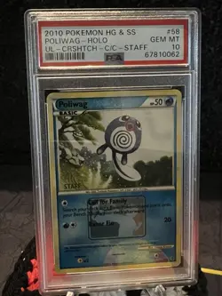 Poliwag 58/95 Staff Promo City Championships PSA 10 Pokemon TCG - Image 1