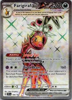 Pokemon TCG - Farigiraf ex - 194/162 -Temporal Forces - Ultra Rare - Image 1