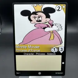 Disney Famous Lorcana TCG Test Card Minnie Mouse Princess Of Fance - Image 1