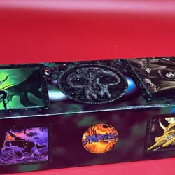 Magic The Gathering MTG Long Card Storage Box 1996 Black Mana Symbol Vintage - Image 3