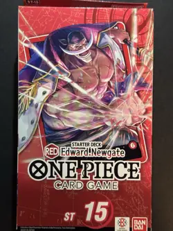 English One Piece Card Game Starter Deck Red Edward Newgate ST-15 New Sealed - Image 1