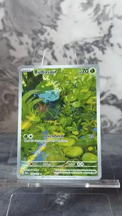 Bulbasaur 166/165 SV: Scarlet & Violet 151 Illustration Rare - English Card UK - Image 3