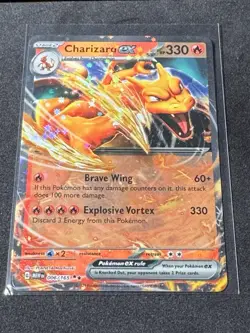 Pokemon TCG Charizard EX Double Rare Holo Card 006/165 Scarlet & Violet 151 - Image 1