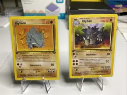 Pokemon Card 1ST EDITION Italian Jungle Set 1999 Italian - Rhyhorn and Rhydon NM - Image 1