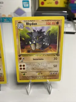 Pokemon Card 1ST EDITION Italian Jungle Set 1999 Italian - Rhyhorn and Rhydon NM - Image 3