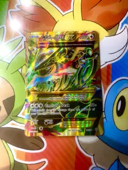 Pokemon Mega Rayquaza EX Holo Full Art Ultra Rare Card Ancient Origins 98/98 LP - Image 1