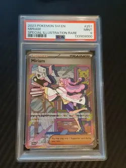 Pokemon Card Miriam 251/198 Scarlet & Violet Base Set Full Art Rare PSA 9 MINT - Image 1