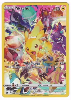 Pokemon TCG - Pikachu 160/159 Crown Zenith Secret Rare Holo Card LP - Image 2