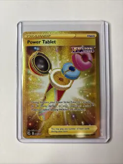 Pokemon TCG Power Tablet Fusion Strike Holo Gold Secret Rare Card 281/264 - Image 1