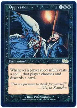 OPPRESSION X1 MAGIC MTG URZA'S SAGA EXCELLENT (EX) 1999 - Image 1