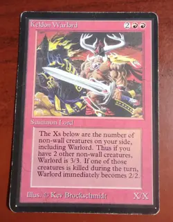 KELDON WARLORD x1 mtg HP Beta Limited Unc Vintage 93 Magic - Image 1