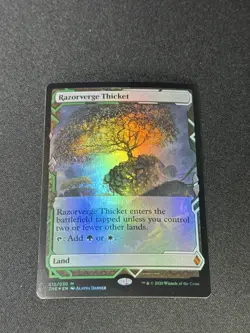 Razorverge Thicket Foil MTG (ZNE) Zendikar Rising Expeditions NM Unplayed # 15 - Image 1