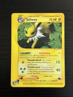 2003 Pokemon TCG Jolteon 13/144 Skyridge E-Series Non-Holo LP - Image 1