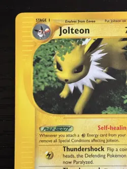 2003 Pokemon TCG Jolteon 13/144 Skyridge E-Series Non-Holo LP - Image 2