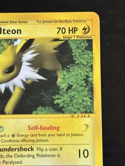 2003 Pokemon TCG Jolteon 13/144 Skyridge E-Series Non-Holo LP - Image 3