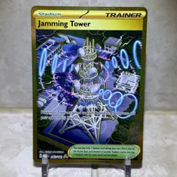 Jamming Tower 243/182 Sv10: Hyper Rare Gold Destined Rivals Pokemon TCG NM/MINT - Image 1