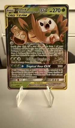 2019 Pokemon Unified Minds Rowlet Alolan Exeggutor GX Full Art #1/236 Nm/mint - Image 1