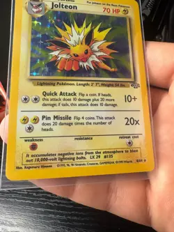 1999 Pokemon Jungle Jolteon Holo 4/64 - WotC Vintage Holographic - LP - Image 3