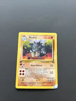 1x Rhydon - 45/64 - Uncommon - 1st Edition Heavily Played Pokemon G1 - Jungle - - Image 1